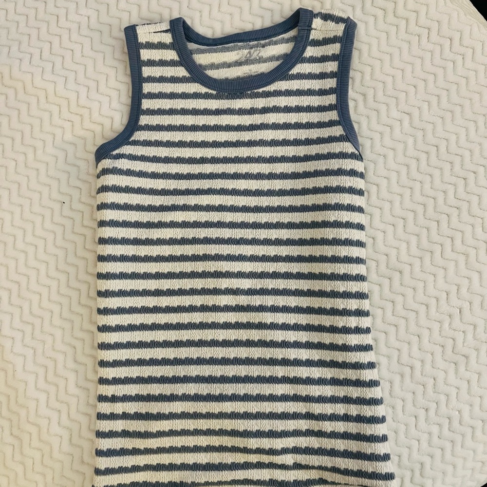 Maurices Blue and White Striped Tank Top